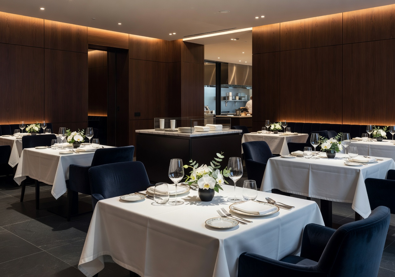 Fine dining restaurant interior